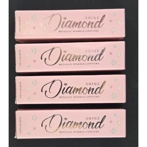 NEW! 4-Pack Nuest Diamond Shine Sparkle Lipstick 4-Color Variety Pack! FREE SHIP